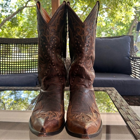 Old Gringo Men’s Brown Embroidered Leather Vencida Western Boot Size 9 1/2 D - Picture 2 of 14
